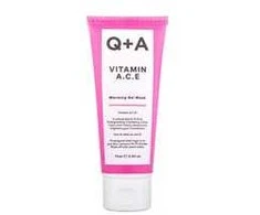 Q+A Vitamin A.C.E Warming Gel Mask Gelinė gaivinamoji veido kaukė, 75 ml