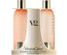 Newcos VIVIAN GRAY rinkinys Gemstone Neroli &amp; Amber: dušo želė ir kūno losjonas, 2 x 300 ml