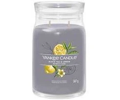 Yankee Candle Aromatinė žvakė Signature glass medium Juodoji arbata - citrina 368 g