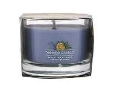 Yankee Candle Juodas Tea &amp; Lemon Scented Candle kvepianti žvakė, 37 g