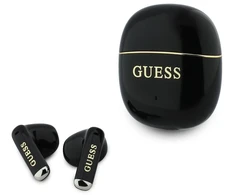 Ausinės Guess Auksinė Line Glossy Classic Logo TWS Belaidės Earphones Juodas