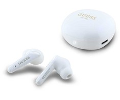 Ausinės Guess Glossy Classic Logo TWS Belaidės Earphones Baltas