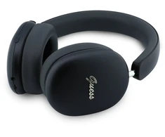 Ausinės Guess Metallic Finish Auksinė Script Logo ENC Belaidės Headphone Juodas