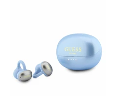 Ausinės Guess Metallic Finish Classic Logo OWS Belaidės Earphones Light Mėlyna