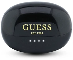 Ausinės Guess Metallic Finish Classic Logo OWS Belaidės Earphones Juodas