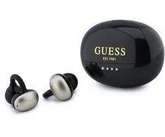 Ausinės Guess Metallic Finish Classic Logo OWS Belaidės Earphones Juodas