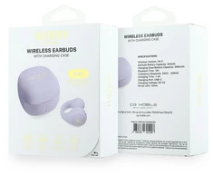 Guess Mini Classic Logo OWS belaidės ausinės violetinės spalvos