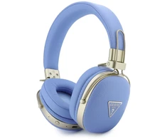 Guess PU Grained Triangle Auksinė Metal Logo ENC belaidės ausinės, mėlynos