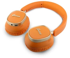 Guess Rectangle Metal Script Logo ENC belaidės ausinės oranžinės spalvos