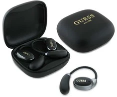 Guess Satin Classic Logo OWS belaidės ausinės juodos spalvos