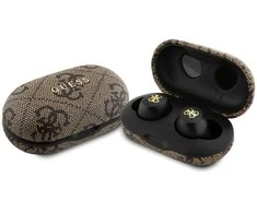 Guess GUTWSP4EGW TWS Bluetooth ausinės + ENC Dock Ruda/Ruda 4G Metalas | ATSPĖK