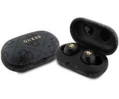 Ausinės Bluetooth TWS ENC Guess 4G Metal GUTWSP4EGK juodos spalvos
