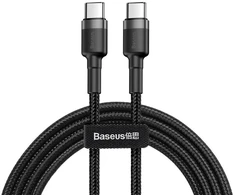Baseus CATKLF-GG1 Cafule Cable USB-C 60W 1m Gray/Juodas (Damaged Package) (Pažeista pakuotė)