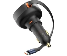 „Baseus Enjoyment Pro“ automobilinis įkroviklis USB-C, 60 W, juodas (pažeista pakuotė)