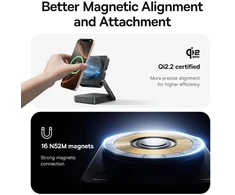 Baseus PicoGo AF21 nešiojamas 3-in-1 magnetinis belaidis įkroviklis 35W juodas