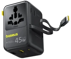 Baseus PicoGo AG11 Fast Universal 45W Travel Charger Cosmic juodos spalvos