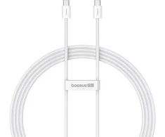 Baseus Superior Series 2 greito įkrovimo duomenų kabelis Type-C iki Type-C 30W 1m Moon baltos spalvos