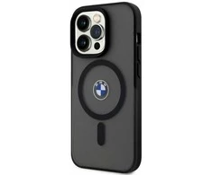 BMW BMHMP15LDSLK Apple iPhone 15 Pro 6.1″ juodos spalvos kietas dėklas IML Signature MagSafe