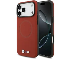 BMW M FW Metal Logo MagSafe dėklas skirtas Apple iPhone 17 Pro Max Raudona