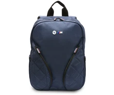 BMW Nylon Pockets &amp; Metal Logo 16" Nešiojamas kompiuteris Backpack - Navy Mėlyna