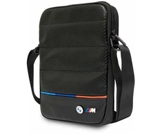 Krepšys planšetiniam kompiuteriui 10" BMW Carbon&amp;Nylon Tricolor (BMTB10PUCARTCBK) juodos spalvos
