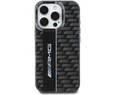 AMG Carbon Pattern Apple iPhone 16 Pro Max dėklas telefonui juodos spalvos