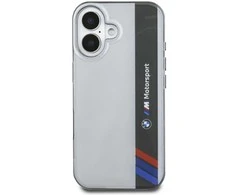 BMW IML Motorsport Vertical Stripe Apple iPhone 16 dėklas telefonui pilkos spalvos