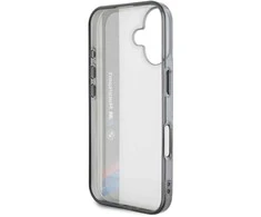 BMW IML Motorsport Vertical Stripe Apple iPhone 16 dėklas telefonui pilkos spalvos