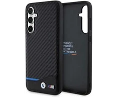 Dėklas BMW BMHCS23FE22NBCK S23 FE S711 juodos spalvos Leather Carbon