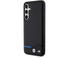 Dėklas BMW BMHCS23FE22NBCK S23 FE S711 juodos spalvos Leather Carbon