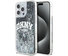 Apple iPhone 14 Pro DKNY dėklas Liquid Glitter Big Logo (DKHCP14LLBNAEK) juodos spalvos