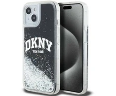 Apple iPhone 13 / 14 / 15 DKNY dėklas Liquid Glitter Big Logo (DKHCP15SLBNAEK) juodos spalvos