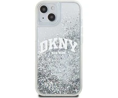 Apple iPhone 13 / 14 / 15 DKNY dėklas Liquid Glitter Big Logo (DKHCP15SLBNAET) baltos spalvos
