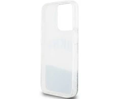 DKNY Liquid Glitter Arch Logo dėklas telefonui Apple iPhone 14 Pro skaidrus