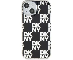 DKNY DKHCP15SHDLCEK Apple iPhone 15 14 13 6.1 inch juodos spalvos kietas dėklas IML Checkered Mono Pattern