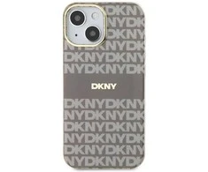 Apple iPhone 13 / 14 / 15 DKNY dėklas IML Mono & Stripe MagSafe (DKHMP15SHRHSEE) beige