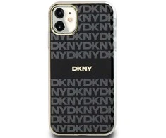 Apple iPhone 11 / XR DKNY dėklas IML Mono & Stripe MagSafe (DKHMN61HRHSEK) juodos spalvos