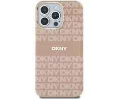 Apple iPhone 15 Pro Max DKNY dėklas IML Mono & Stripe MagSafe (DKHMP15XHRHSEP) rožinės spalvos