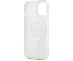 Apple iPhone 13 / 14 / 15 DKNY dėklas IML Mono &amp; Stripe MagSafe (DKHMP15SHRHSEP) rožinės spalvos