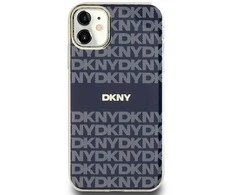 DKNY PC/TPU Repeat Pattern Tonal Stripe Magsafe dėklas telefonui Apple iPhone 11 mėlynos spalvos