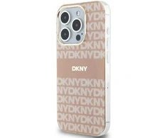 Apple iPhone 14 Pro Max DKNY dėklas IML Mono &amp; Stripe MagSafe (DKHMP14XHRHSEP) rožinės spalvos