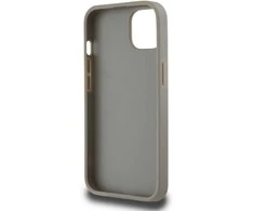 DKNY PU odinis languotas raštas ir dryžuotas dėklas Apple iPhone 13 rusvai gelsvas