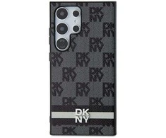 Samsung Galaxy S24 Ultra DKNY Odinis Dėklas Checkered Mono Pattern & Printed Stripes (DKHCS24LPCPTSSK) juodos spalvos