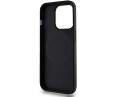 Apple iPhone 15 Pro DKNY Hardcase Leather Checkered Mono Pattern MagSafe (DKHMP15LPCPVSLK) dėklas telefonui juodos spalvos