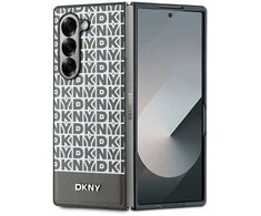 DKNY PU Leather Repeat Pattern Bottom Stripe MagSafe Samsung Galaxy Z Fold6 dėklas telefonui rudos spalvos