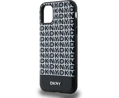 DKNY PU Leather Repeat Pattern Bottom Stripe MagSafe dėklas telefonui Apple iPhone 11 juodos spalvos