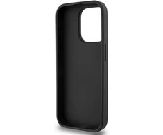 DKNY PU Leather Repeat Pattern Card Pocket dėklas telefonui Apple iPhone 14 Pro juodos spalvos