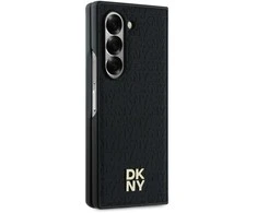 DKNY PU Leather Repeat Pattern Stack Logo MagSafe Samsung Galaxy Z Fold6 dėklas telefonui juodos spalvos