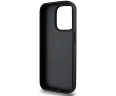Apple iPhone 14 Pro Max DKNY odinis dėklas Monogram Pattern Metal Logo MagSafe (DKHMP14XPSHRPSK) juodos spalvos