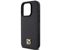 Apple iPhone 13 Pro Max DKNY odinis dėklas Pattern Metal Logo MagSafe (DKHMP13XPSHRPSK) juodos spalvos